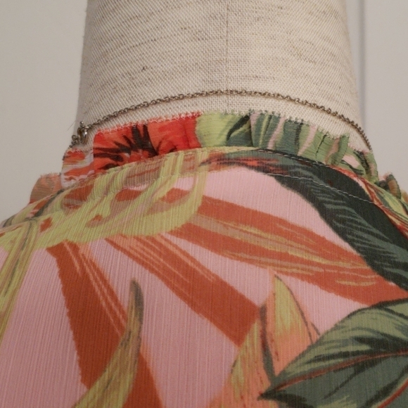 J. Jill Pink Tropical Floral Bell Sleeve Tunic - Picture 11 of 15